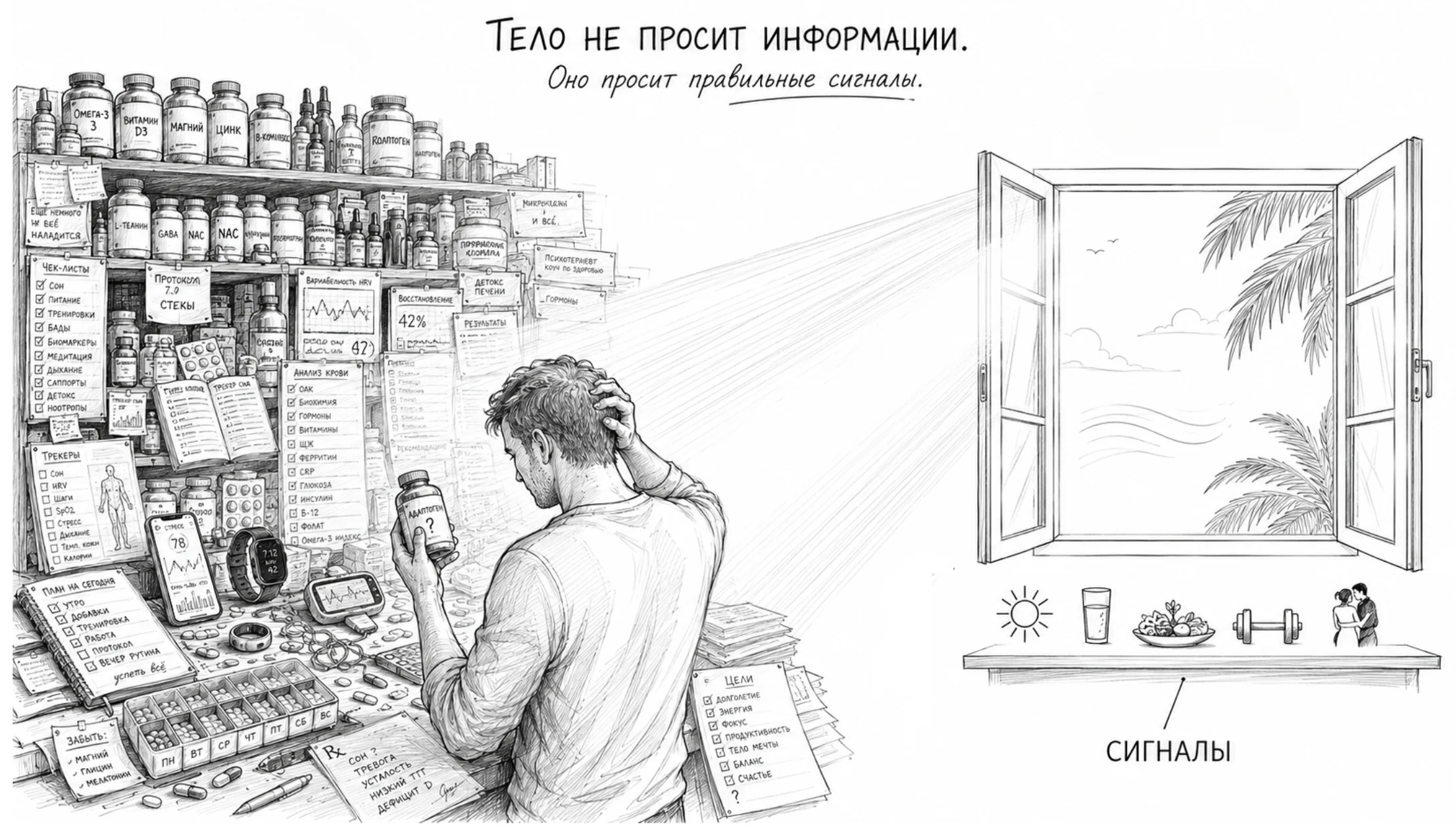 Бизнесмен в дорогом ресторане: снаружи победитель, внутри поломанная биология
