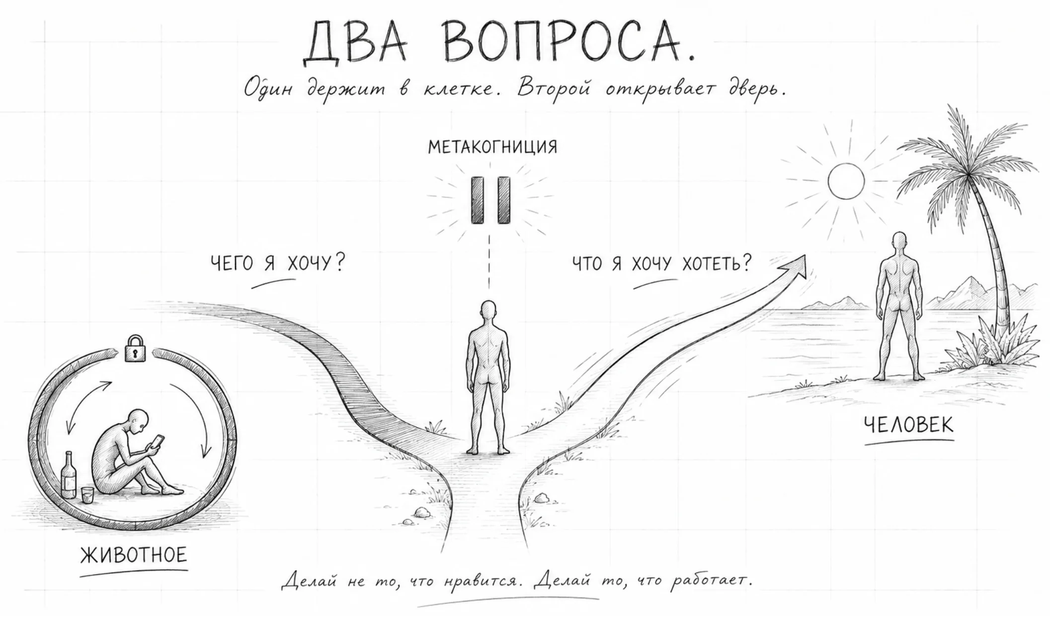 Микрозазор между стимулом и реакцией — единственное место, где живёт свобода