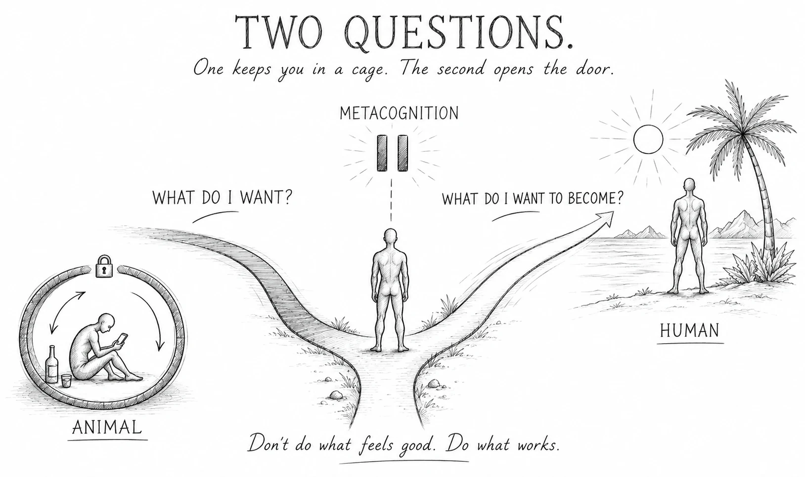 The micro-gap between stimulus and response — the only place where true freedom lives