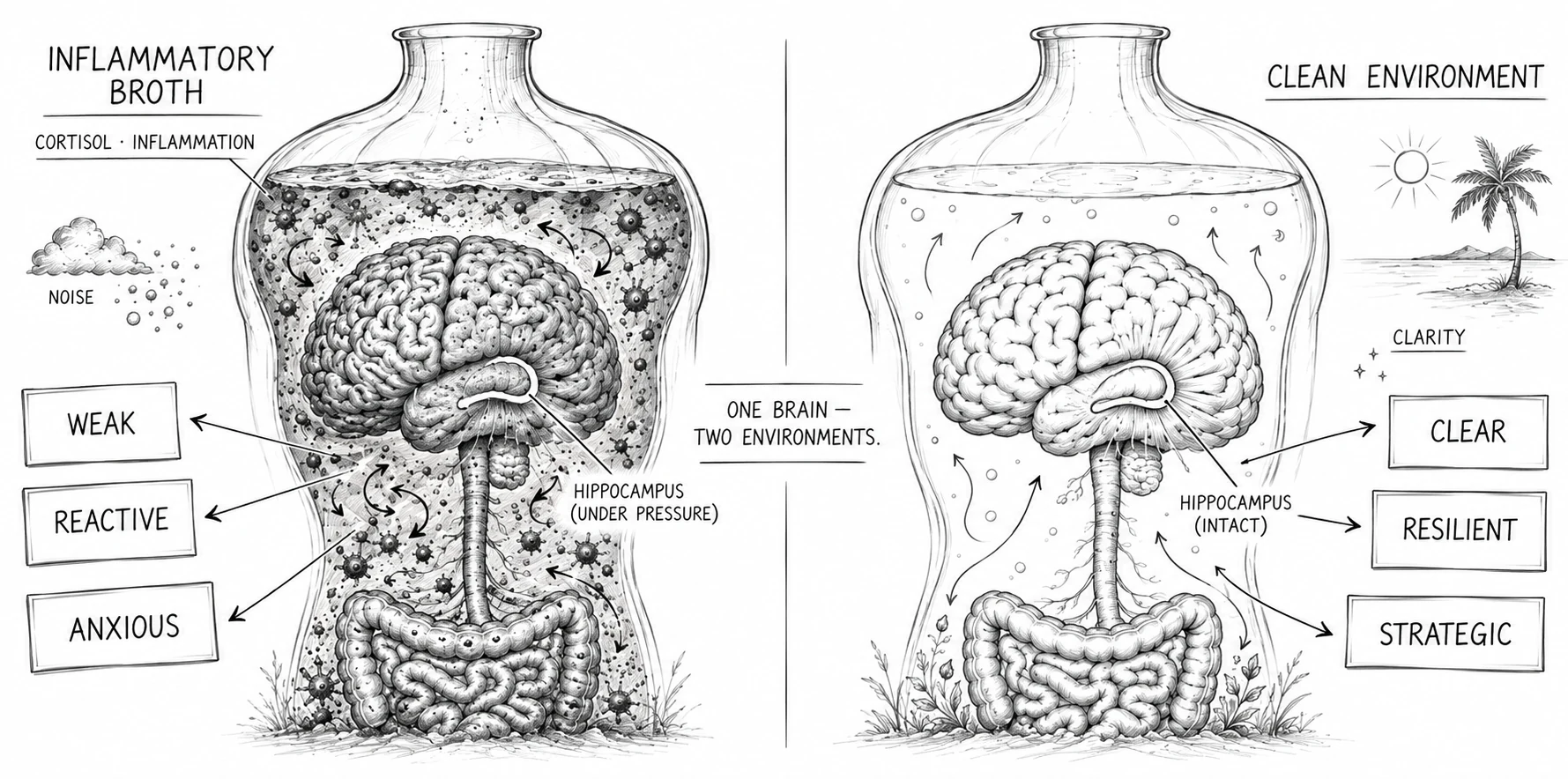 The brain is not an isolated commander, but an organ operating within the cellular environment you create