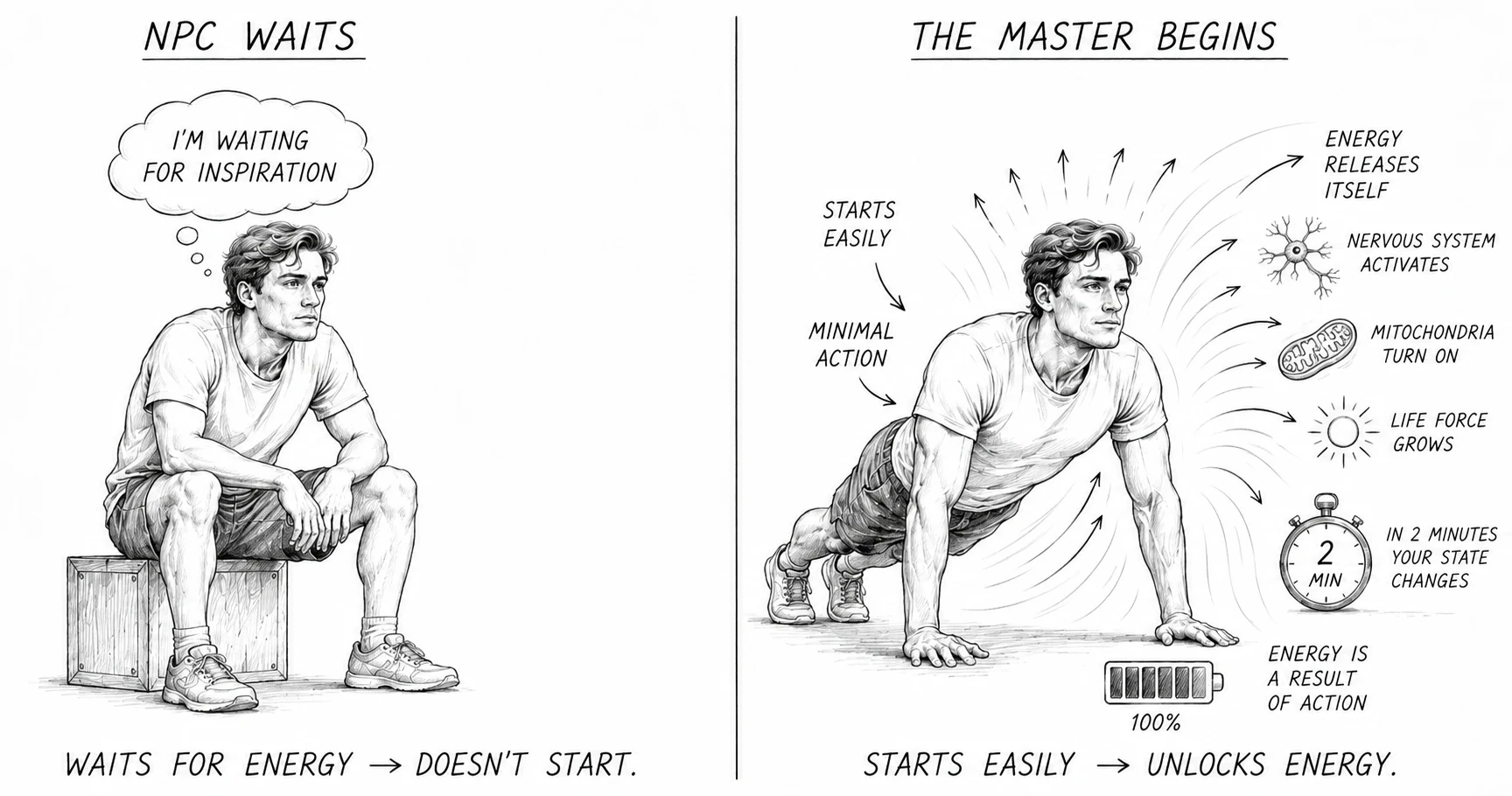 Ten minutes doesn't require massive willpower or life overhaul — it simply demands holding the vector