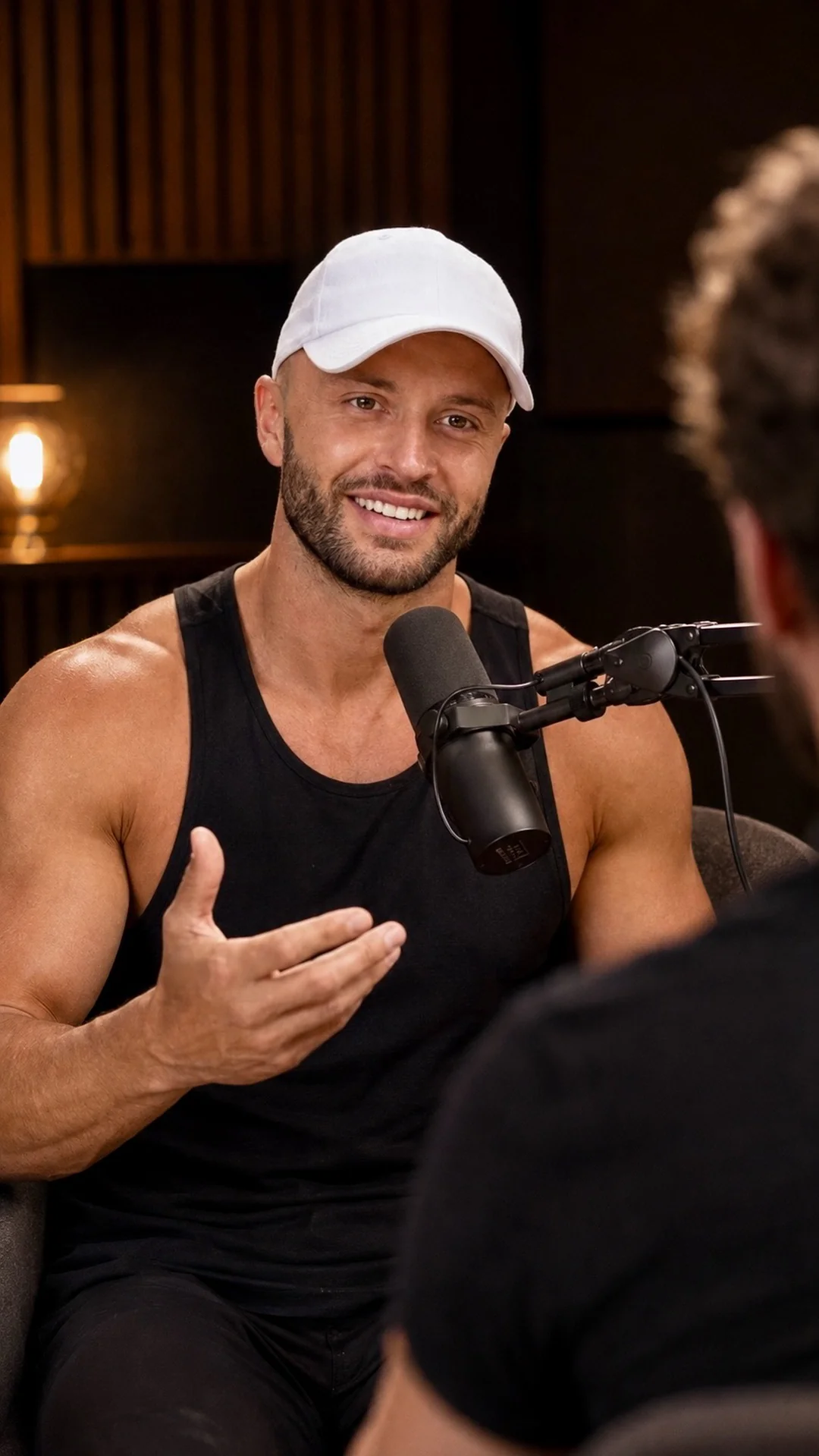 Maxim Lagoshin recording a podcast
