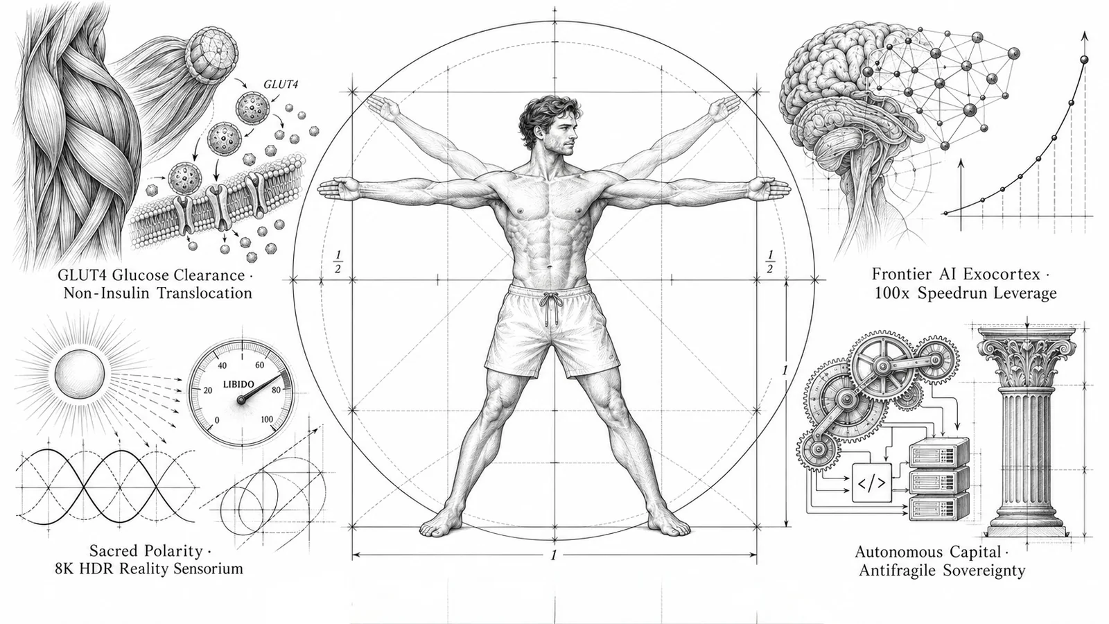 The New Renaissance Man · Vitruvian Blueprint of Body, Capital, Polarity, and Sovereignty