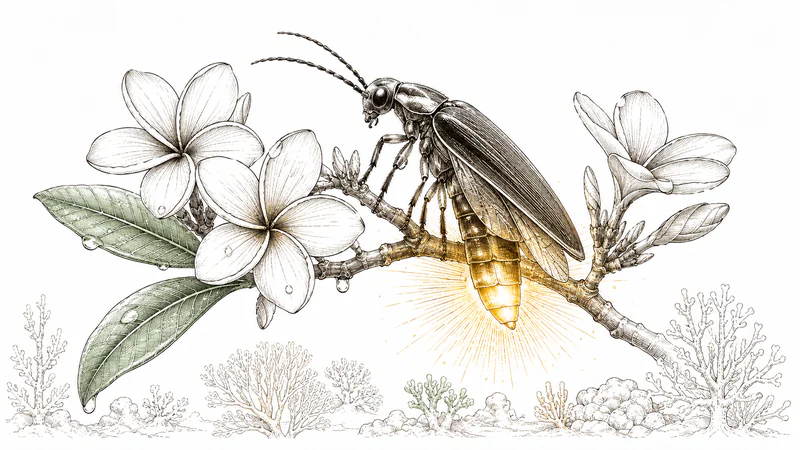 Fireflies in tropical forest and coral reefs — disappearing biosphere magic